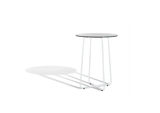 Skargaarden Resö havebord hvidt 60 cm stål glas