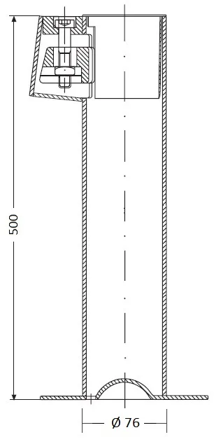 DUTRA nedstøbningsrør Ø76 til stolpe i beton