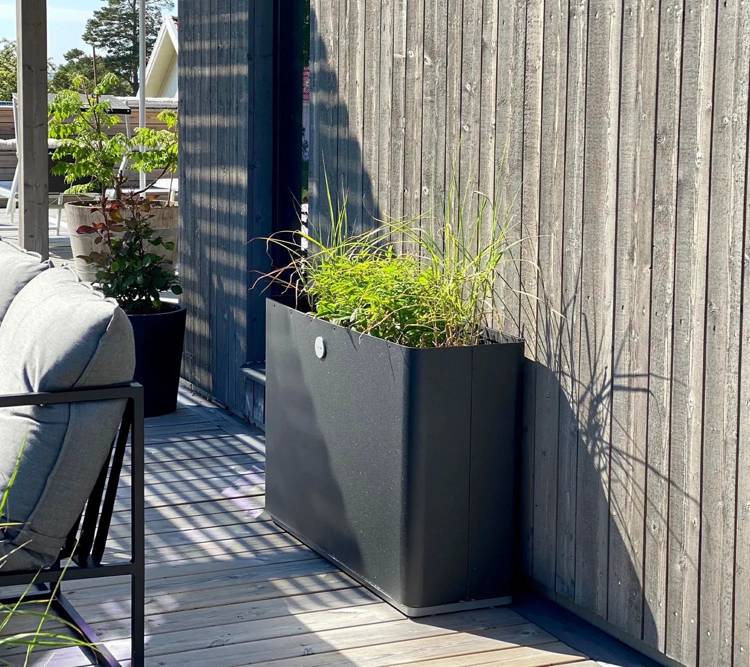 Cane-Line Grow plantekasse rektangulær dark green aluminium