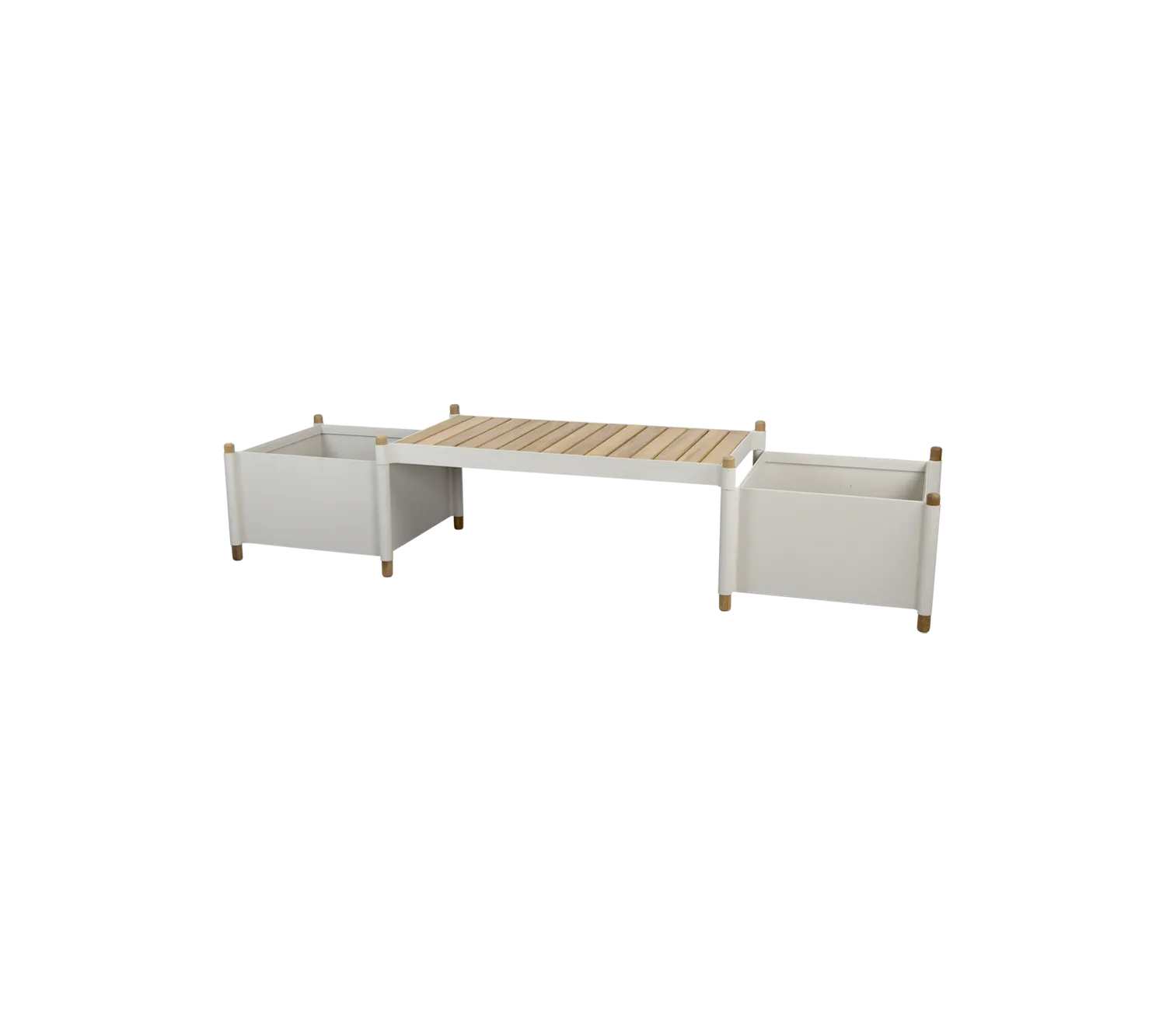 Cane-Line Sticks plantekasse bænk teak lava grey