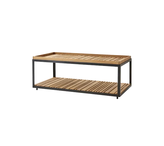 Cane-Line Level sofabord Lava grey Teak rektangulær