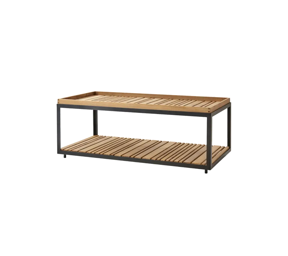 Cane-Line Level sofabord Lava grey Teak rektangulær