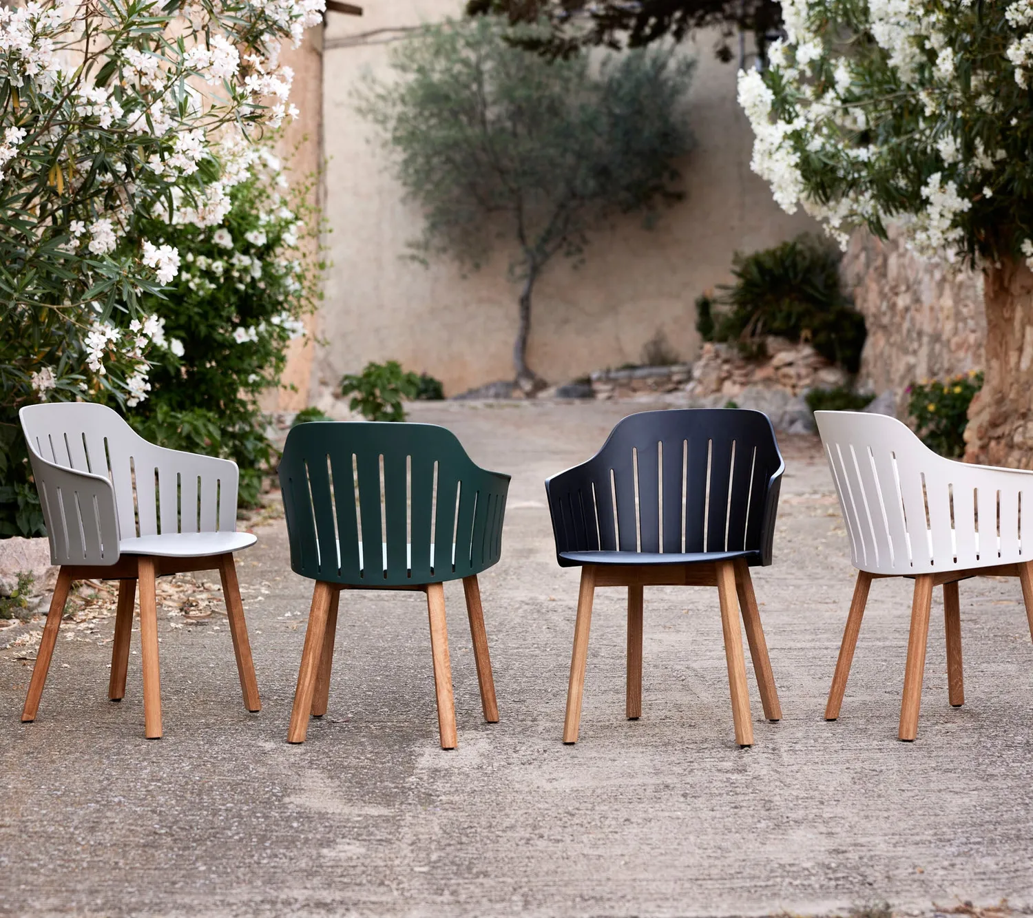 Cane-Line Choice stol med teakben black genbrug
