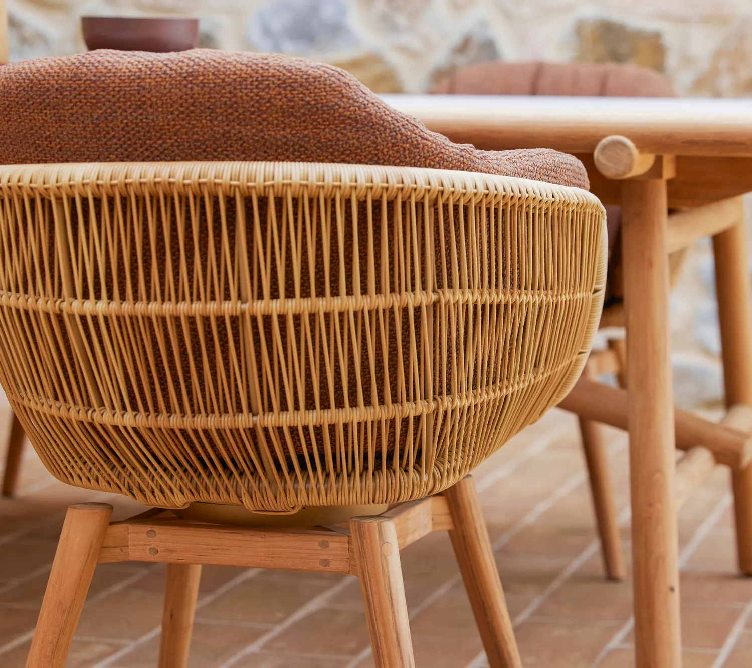 Cane-Line Stay stol drejestol natur teak sand