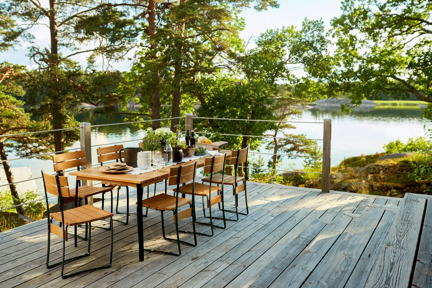 Skargaarden Kerteminde spisestol teak grøn