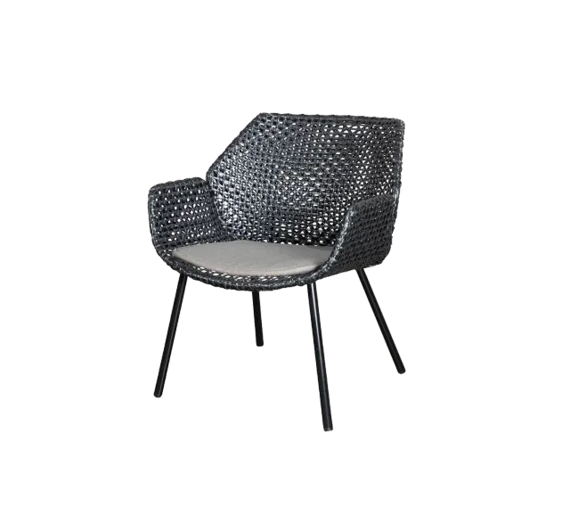 Cane-Line Vibe loungestol sort grafit weave