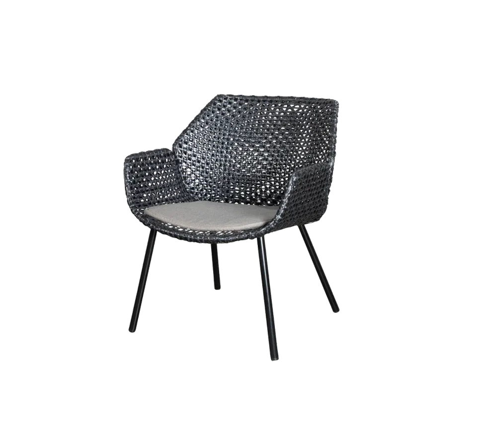 Cane-Line Vibe loungestol sort grafit weave