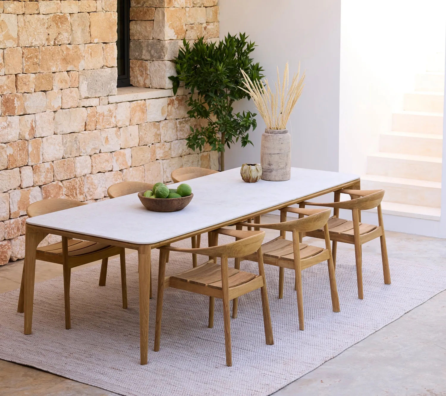 Cane-Line Cloud 350×250 tæppe Sand multi colour håndvævet