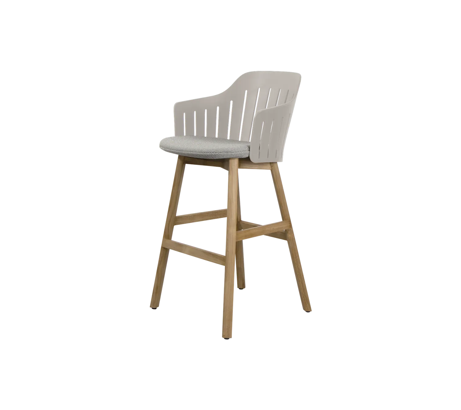 Cane-Line Choice barstol sort genbrugsplast teak