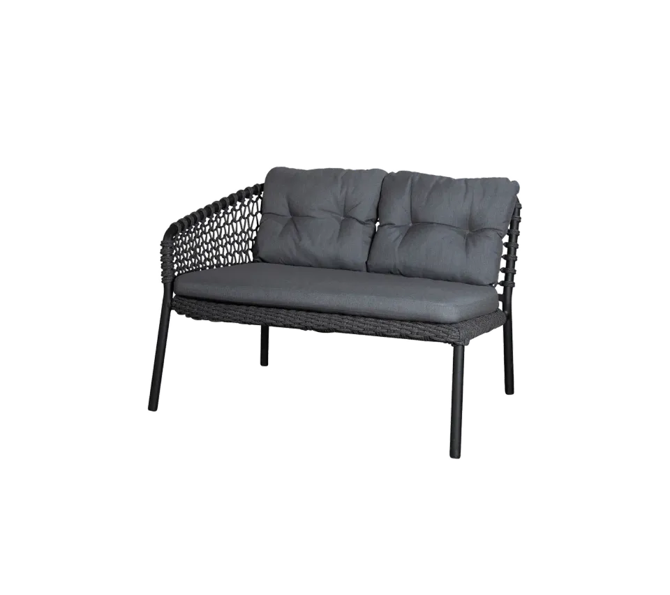 Cane-Line Ocean 2-pers. højre modul sofa mørkegrå QuickDry