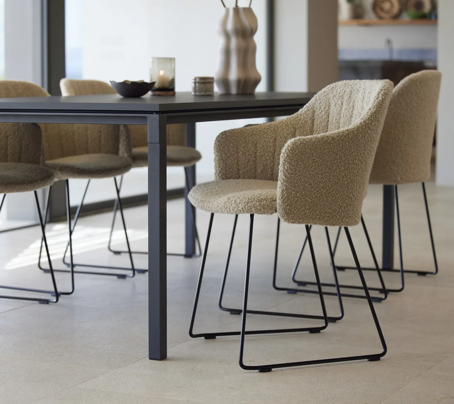 Cane-Line Choice stol meder black genbrug