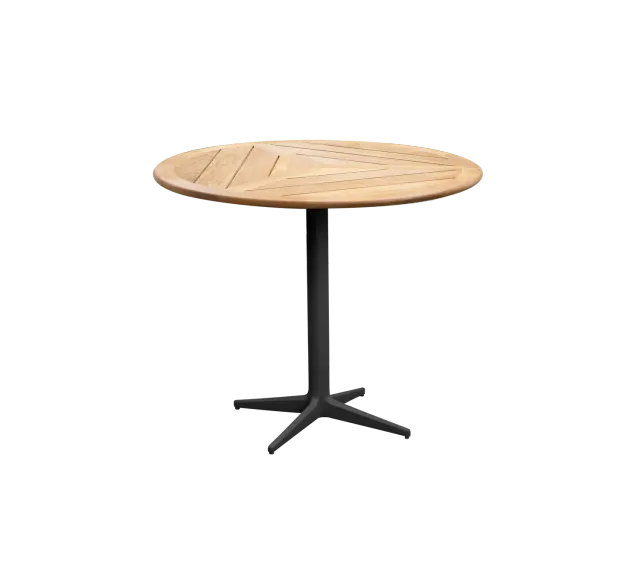 Cane-Line Drop cafébord Ø80 teak sand aluminium