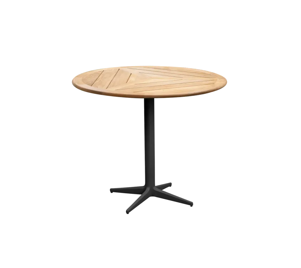 Cane-Line Drop cafébord Ø80 teak sand aluminium
