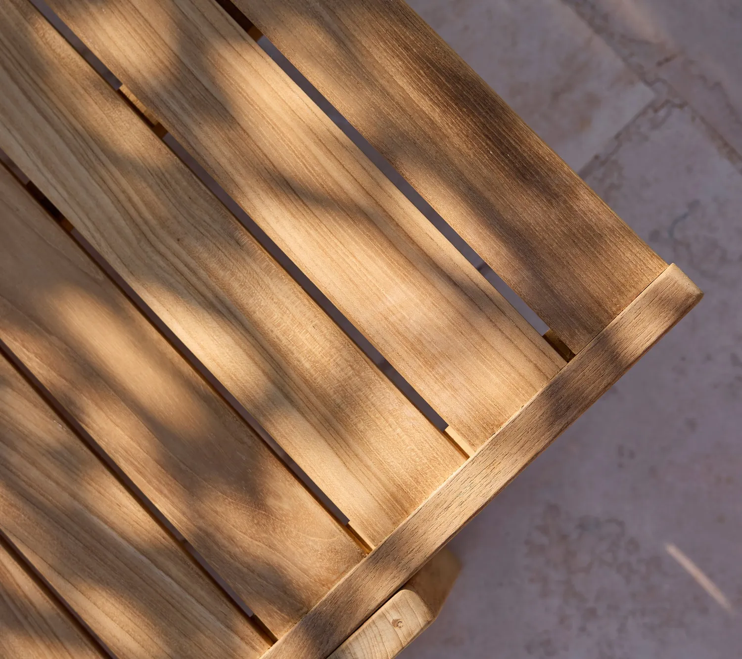 Cane-Line Vista solseng teak uden hynde til pool