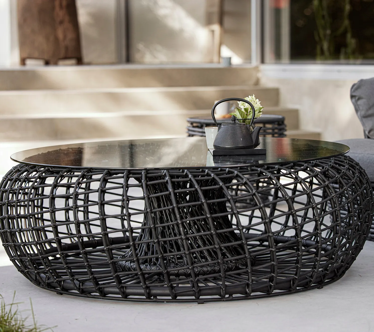 Cane-line Nest stor sofabord natural Weave til uderum