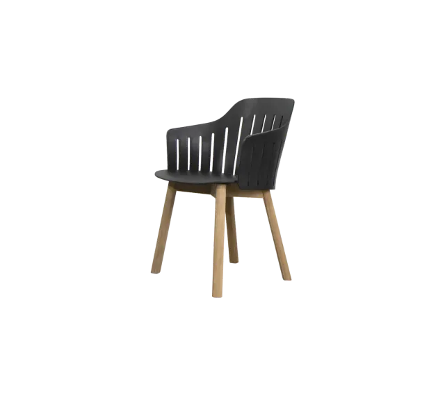 Cane-Line Choice stol med teakben black genbrug