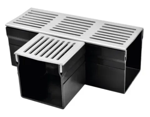 DUTRA STAR-Drain T-stykke 100x100 grå alu-rist