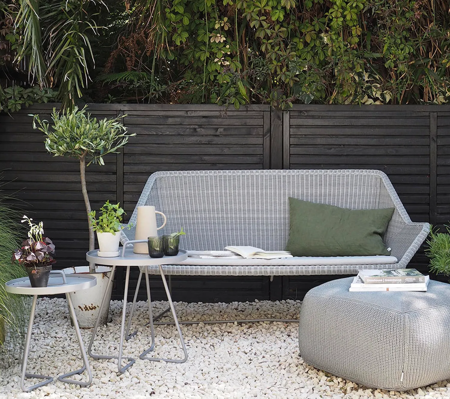 Cane-Line Breeze 2-pers sofa sort weave hynde