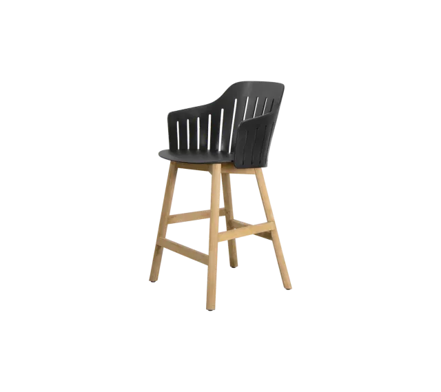Cane-Line Choice counterstol black teak recycled