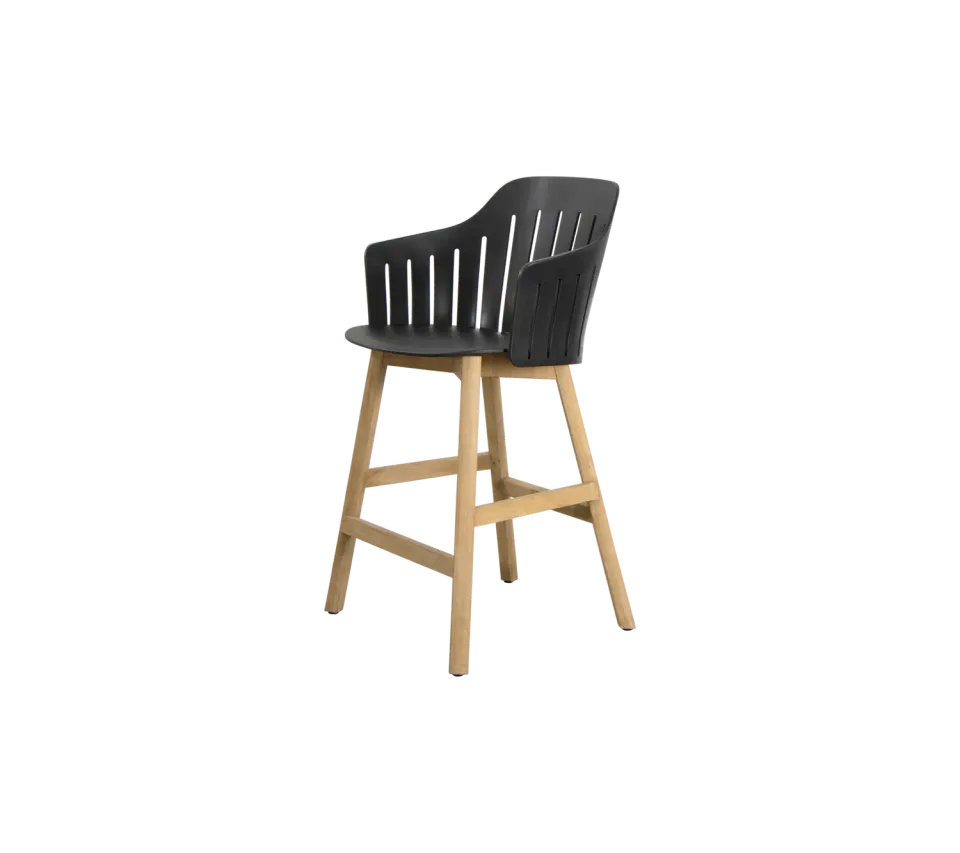 Cane-Line Choice counterstol black teak recycled