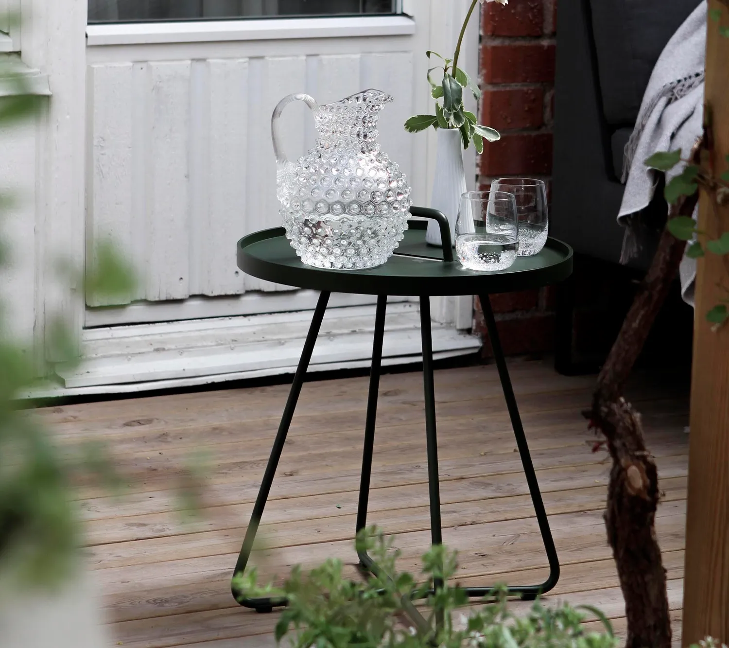 Cane-Line On-the-move sidebord lille sort vejrbestandig