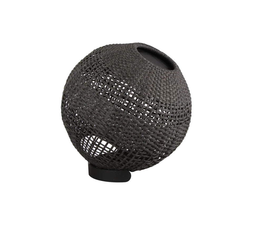 Cane-Line Illusion rund lampe Taupe Soft Rope Solar