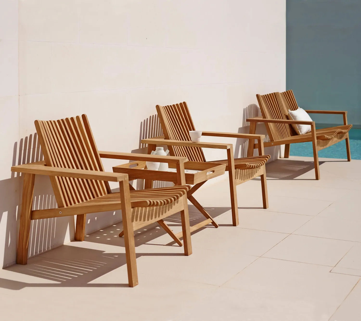 Cane-Line Amaze loungestol teak grey