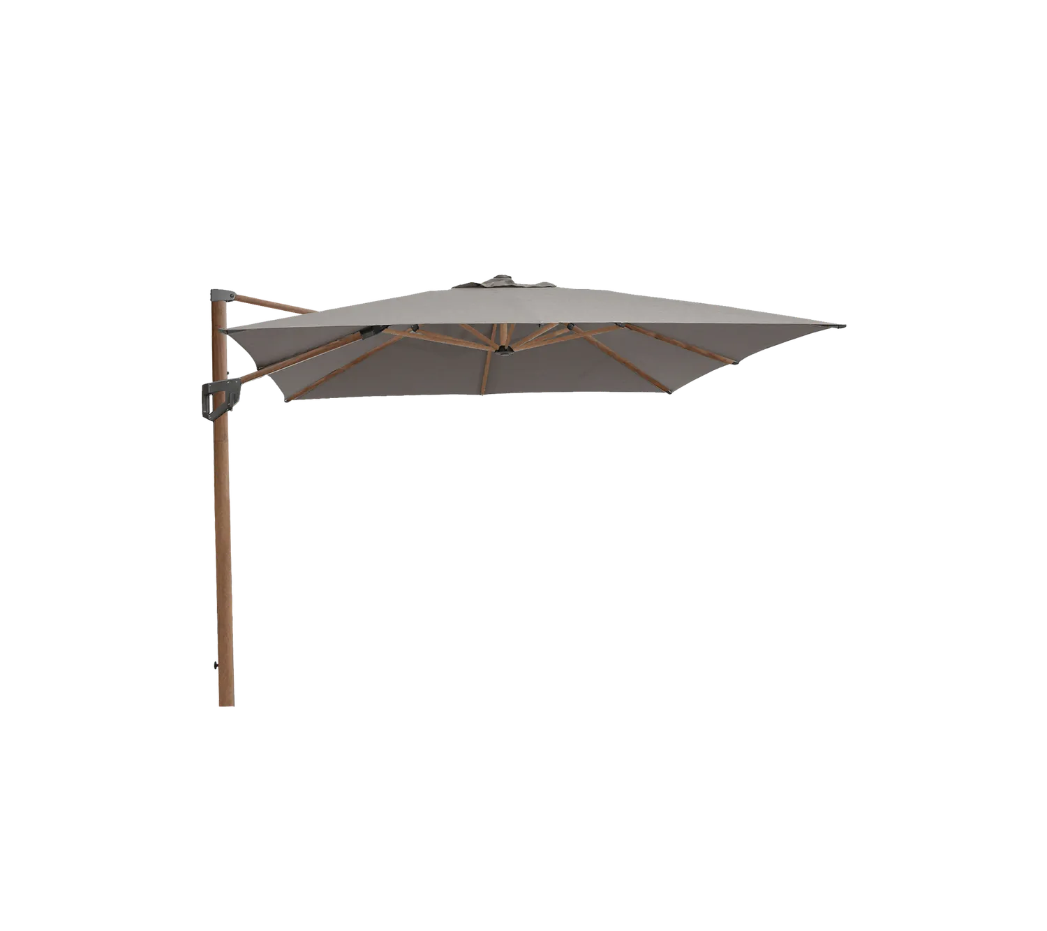 Cane-Line Hyde luxe parasol 3x4 m taupe trælook