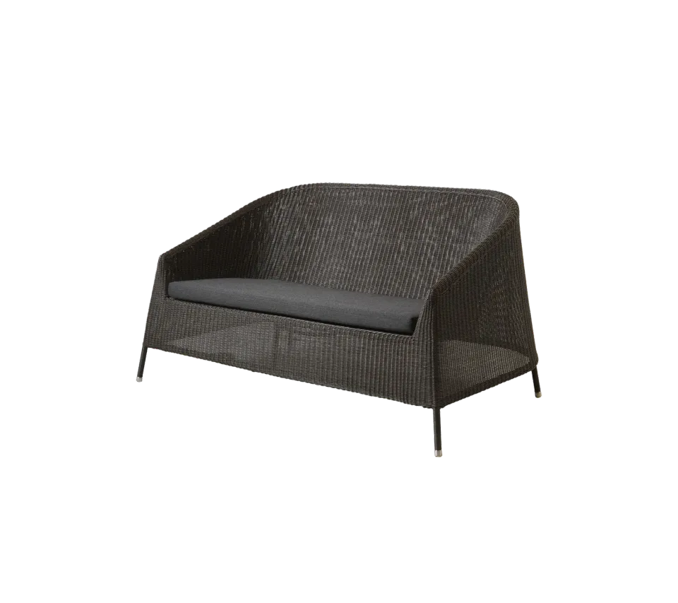 Cane-Line Kingston 2-pers sofa mocca stabelbar