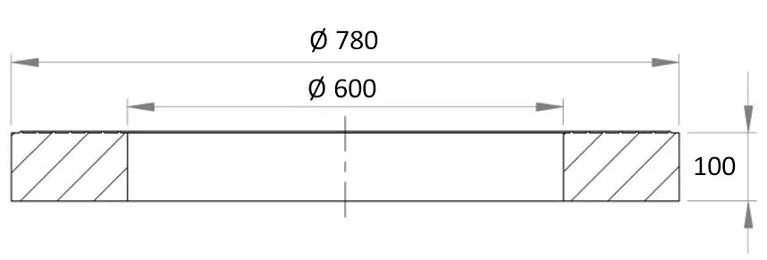 DUTRA Topring Ø600 100 mm genbrugsplast