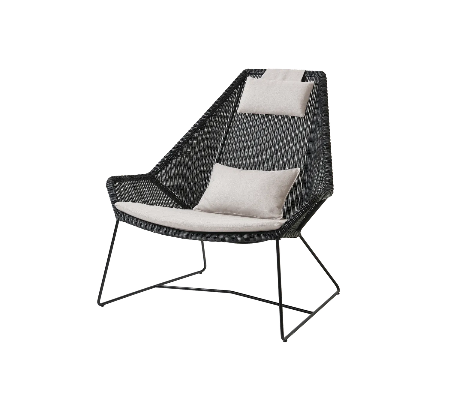 Cane-Line Breeze highback stol sort vejrbestandig