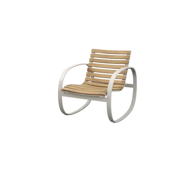 Cane-Line Parc gyngestol i teak lava grey aluminium