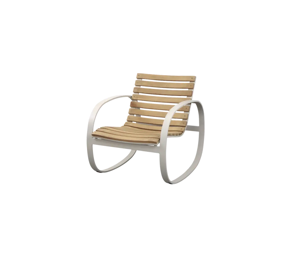 Cane-Line Parc gyngestol i teak lava grey aluminium