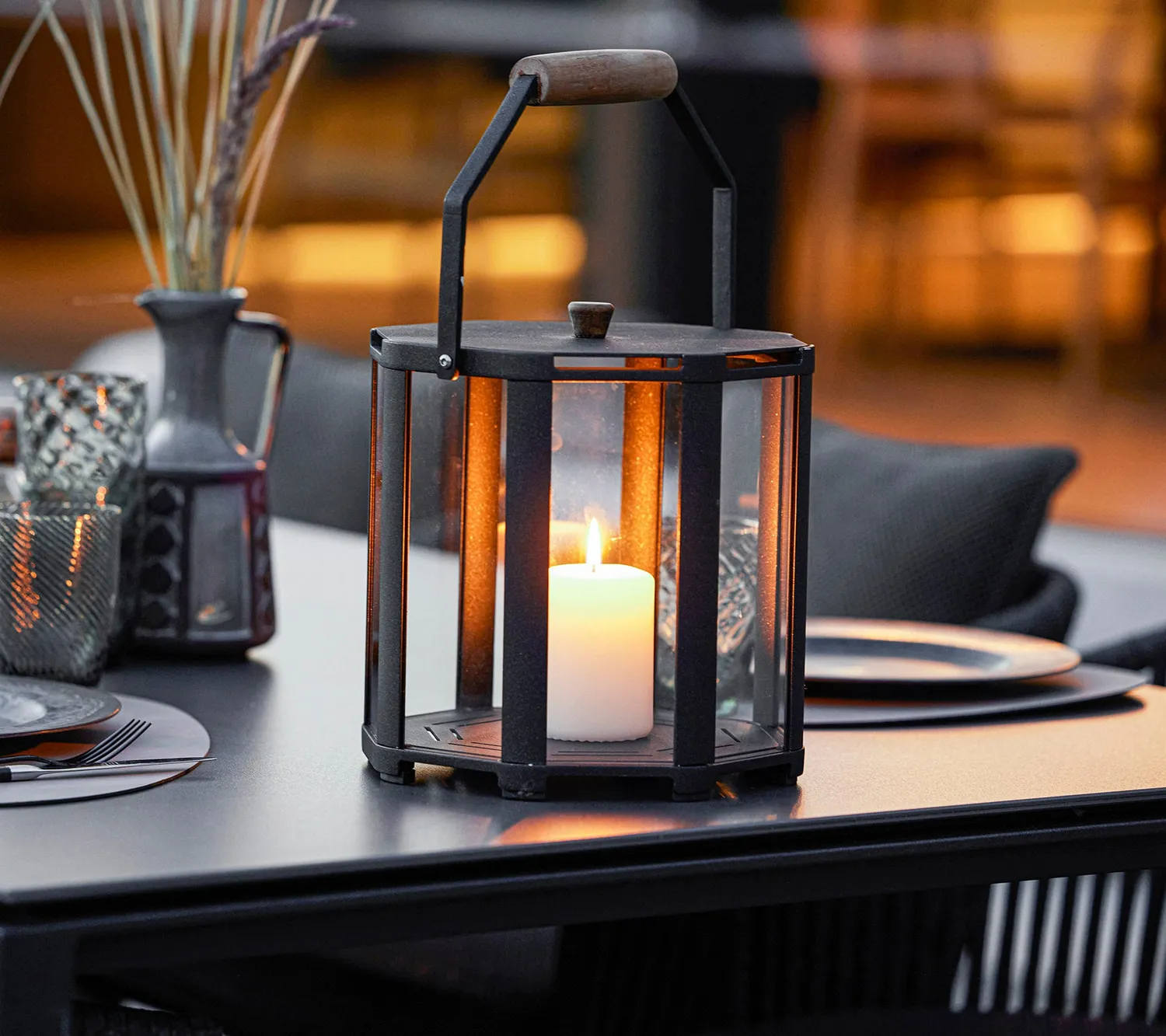 Cane-Line Lightlux lanterne mini lavagrå aluminium