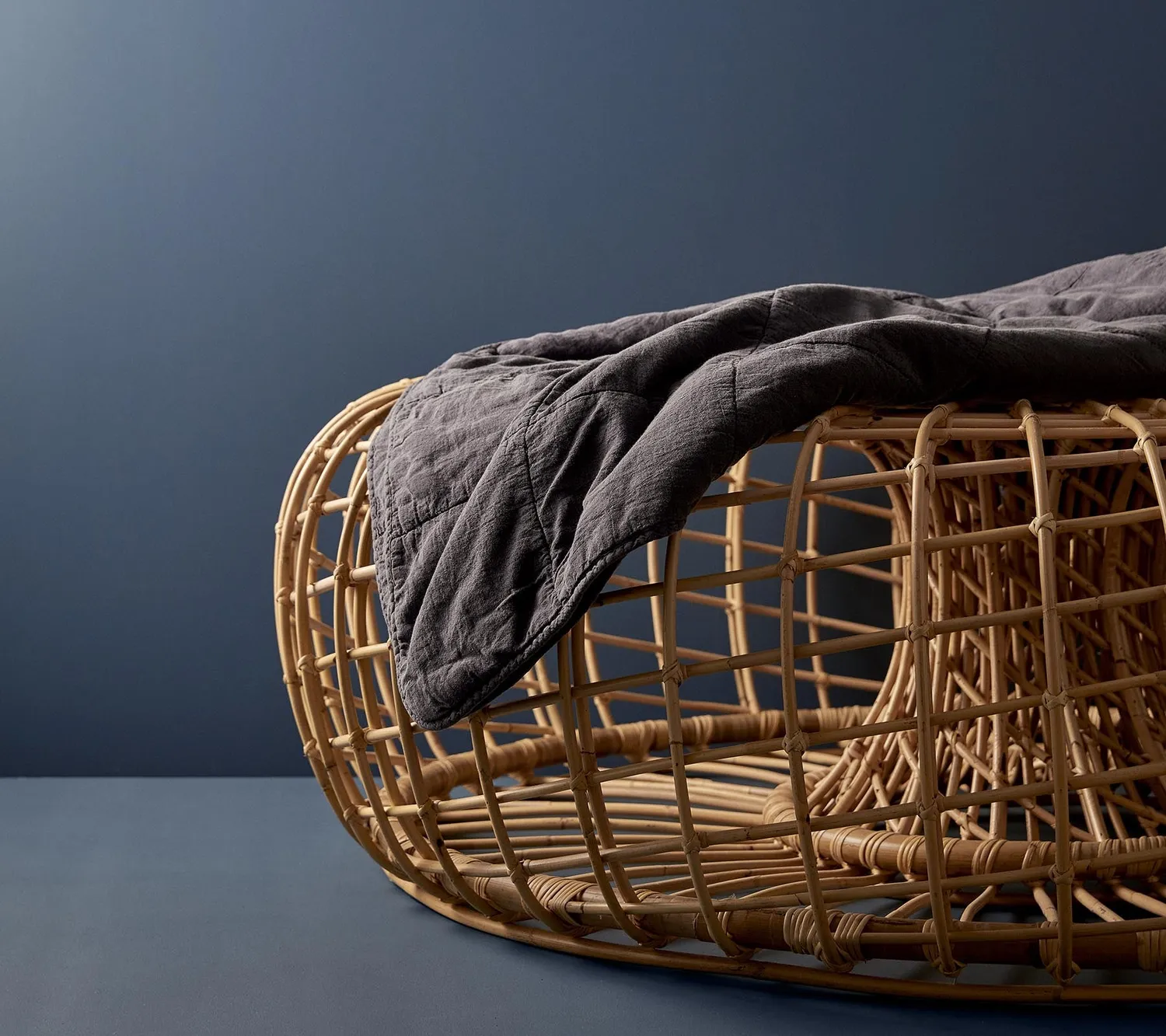 Cane-Line Nest stor fodskammel natural rattan