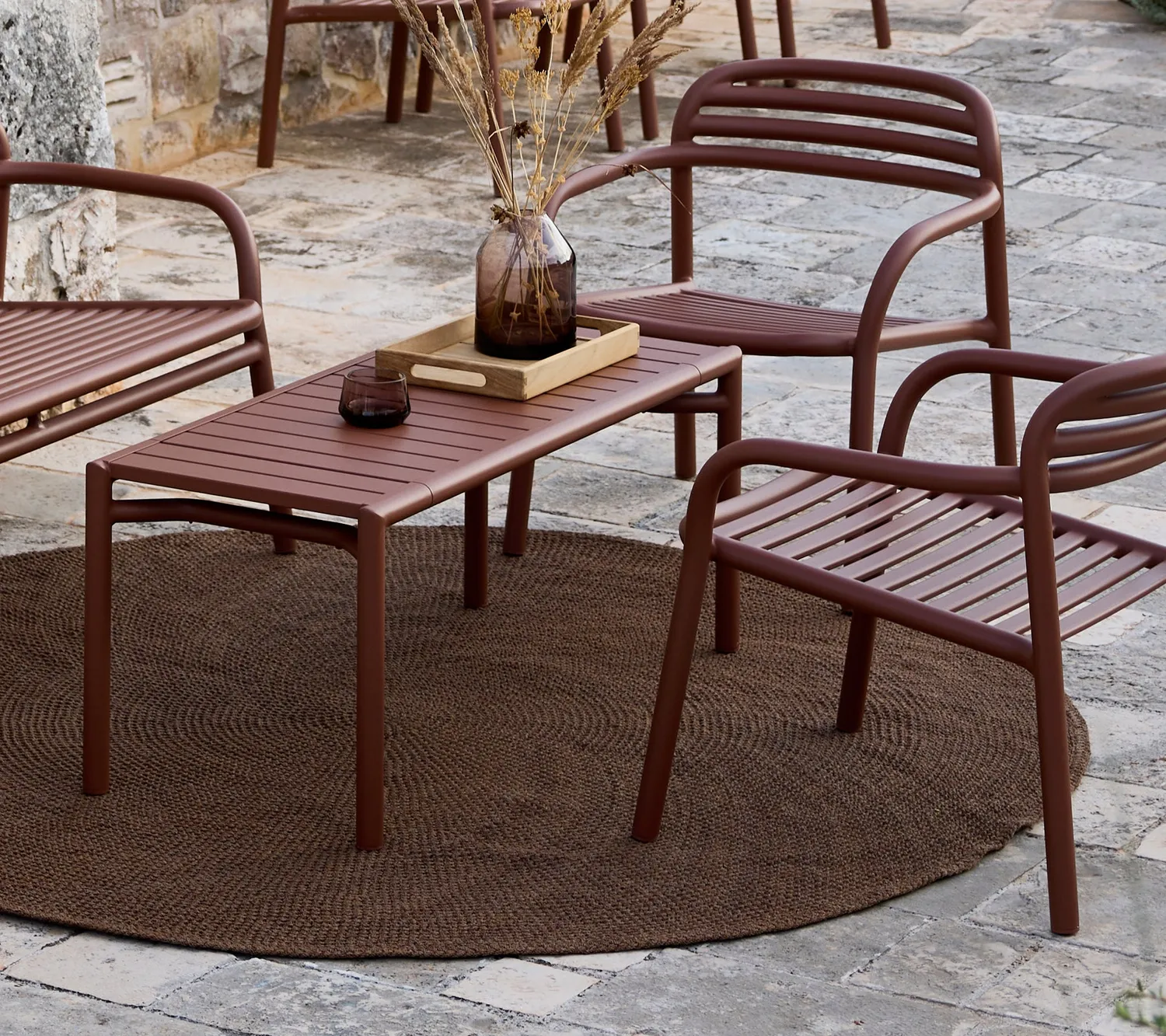 Cane-Line Club serveringsbakke lille rektangulær teak 35 cm