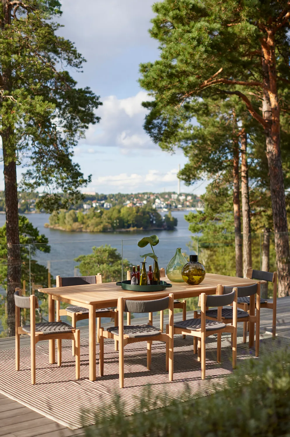 Skargaarden Koster spisebordsstol teak mørkegrå