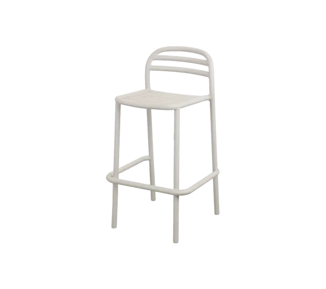 Cane-Line Bliss barstol aluminium mørkegrøn stabelbar