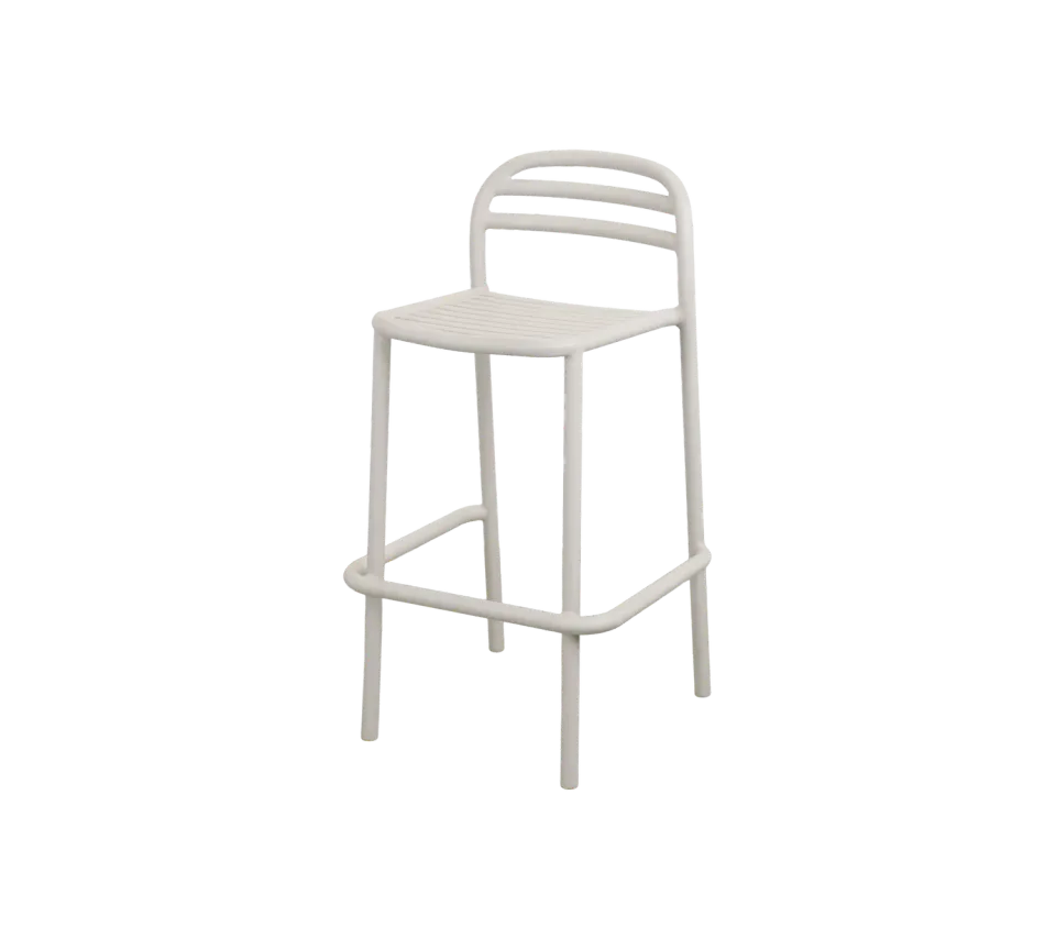 Cane-Line Bliss barstol aluminium mørkegrøn stabelbar