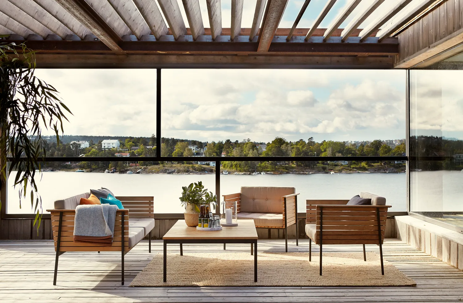 Skargaarden Häringe loungesofa sort Sunbrella