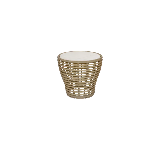 Cane-Line Basket sofabord lille natural keramik fossil black