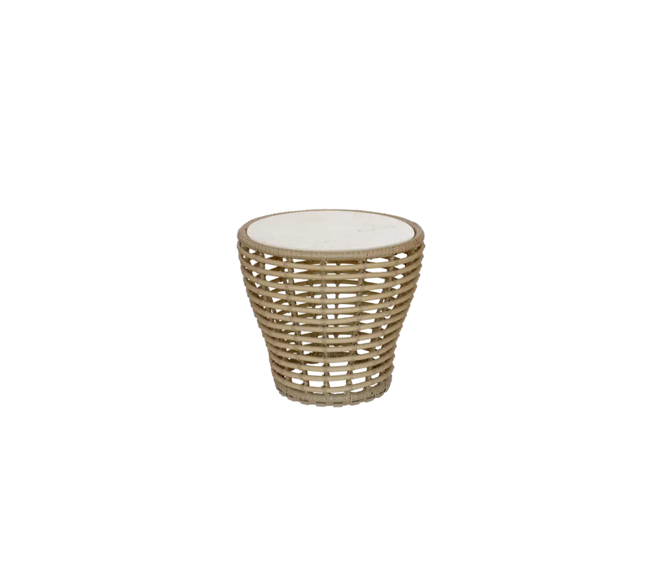 Cane-Line Basket sofabord lille natural keramik fossil black