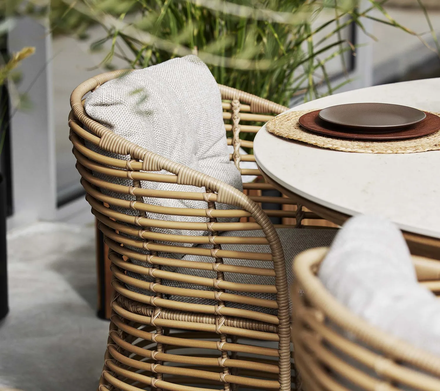 Cane-Line Basket spisebordsstol graphite sand udendørs