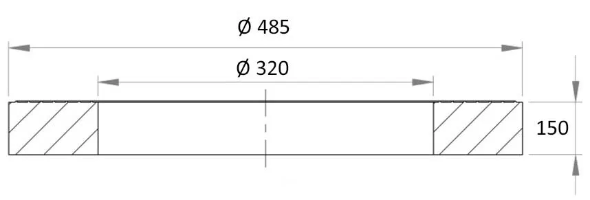 DUTRA Ø315 Topring 150 mm til plastrør i haven