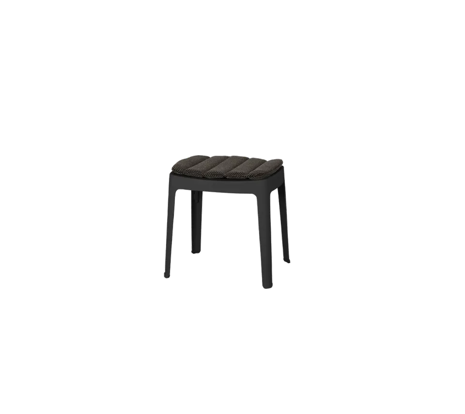 Cane-Line Cut skammel white aluminium dark grey