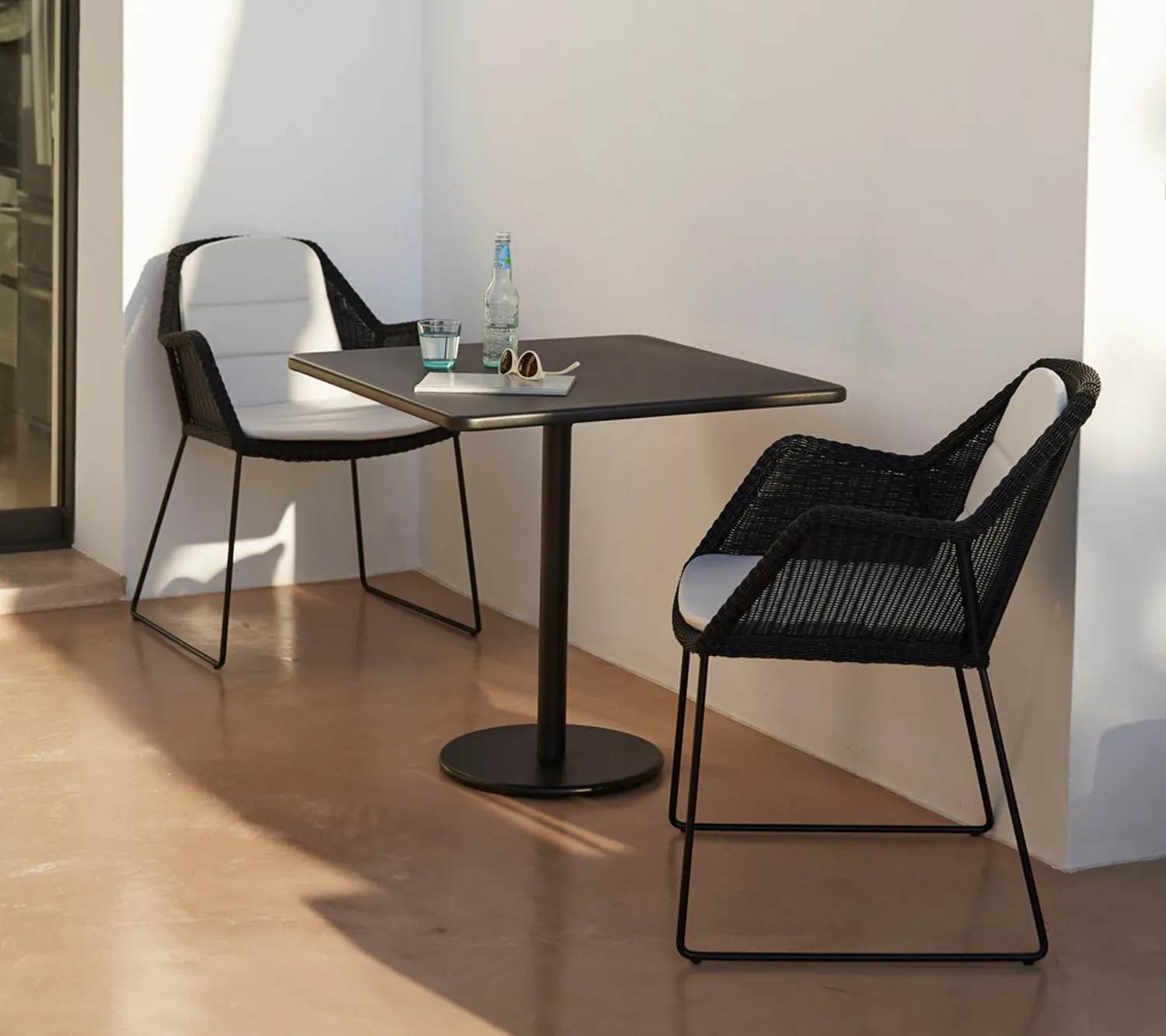 Cane-Line Breeze stol black flet udendørs spisestol