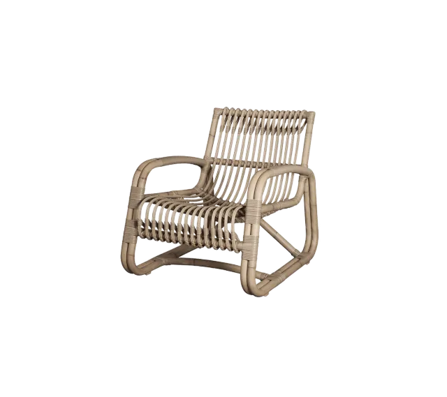 Cane-Line Curve loungestol lava grey aluminium