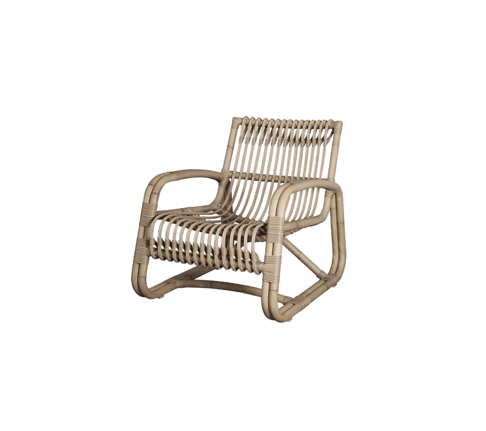 Cane-Line Curve loungestol lava grey aluminium