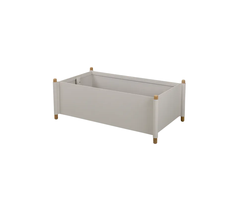 Cane-Line Sticks plantekasse stor teak lava grey aluminium