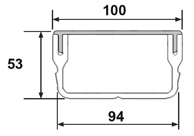 DUTRA STAR-Drain linjedræn 100x50 sort ALU rist